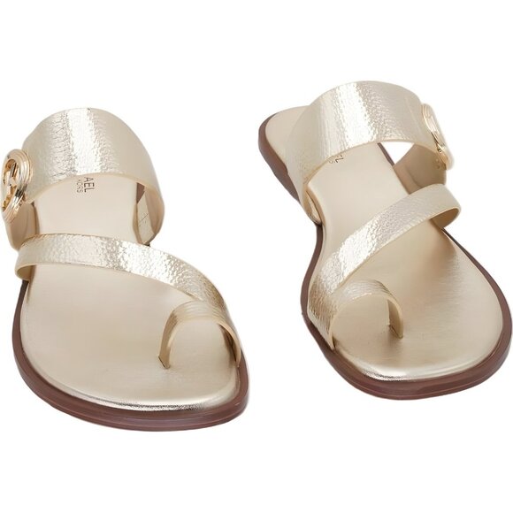 Michael Kors Vera Toe-Ring Slide Sandals Pale Gold Women’s US 8M - Picture 1 of 6